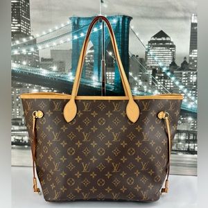 🚫SOLD🚫Louis Vuitton Neverfull MM Monogram Beige Excellent